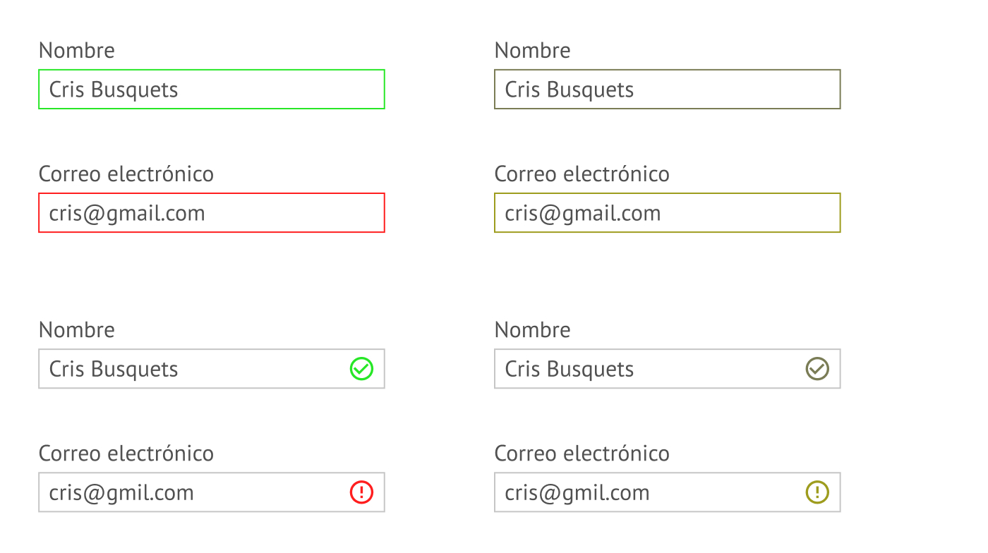 Accesibilidad: dar feedback usando iconos