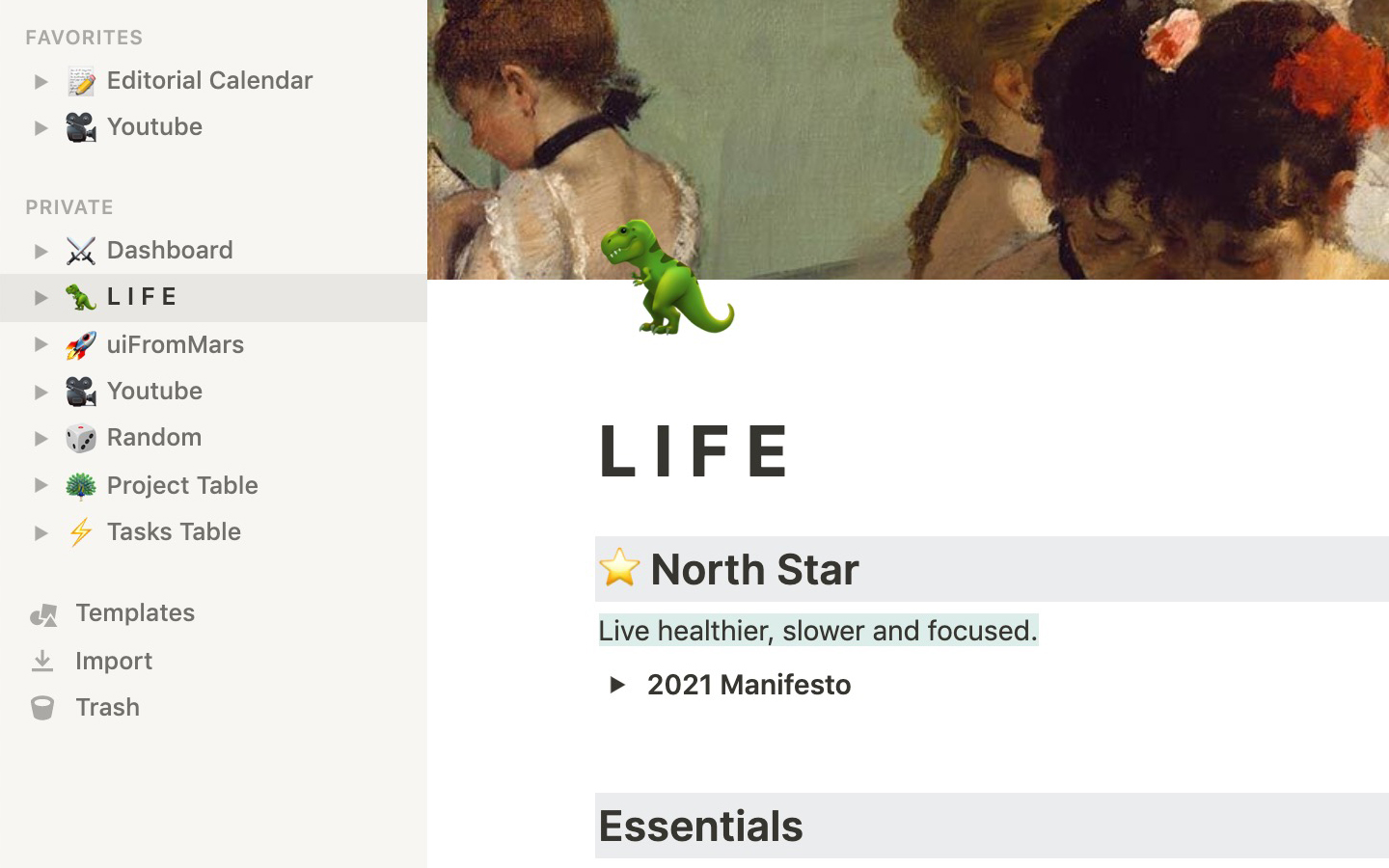 como me organizo en notion