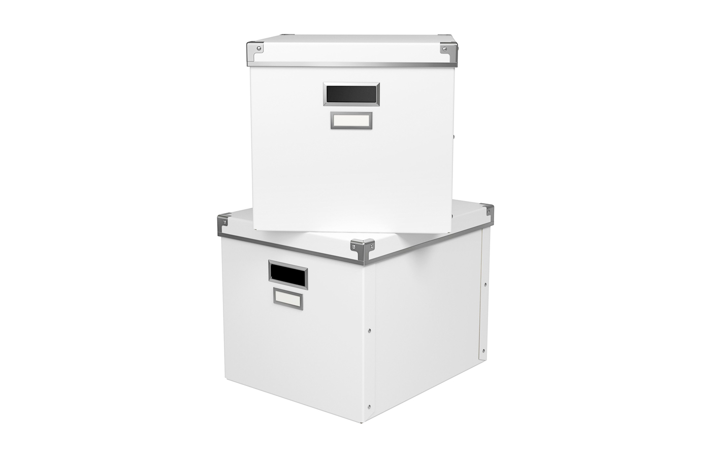 Caja sencilla blanca de cartón para archivar