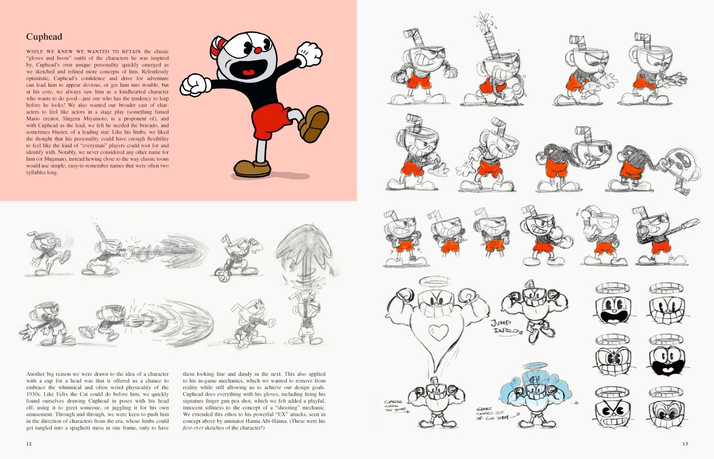 El arte del videojuego Cuphead