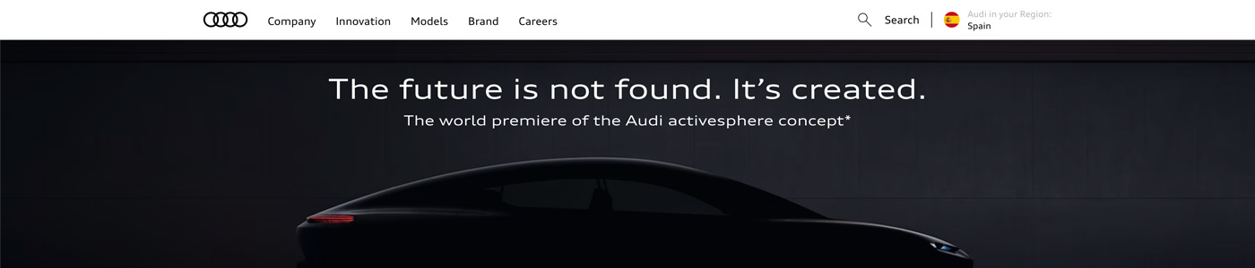 Caso Audi: selección del país y del idioma