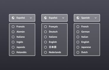 Buenas prácticas UX: Selectores de idioma, ubicación y moneda