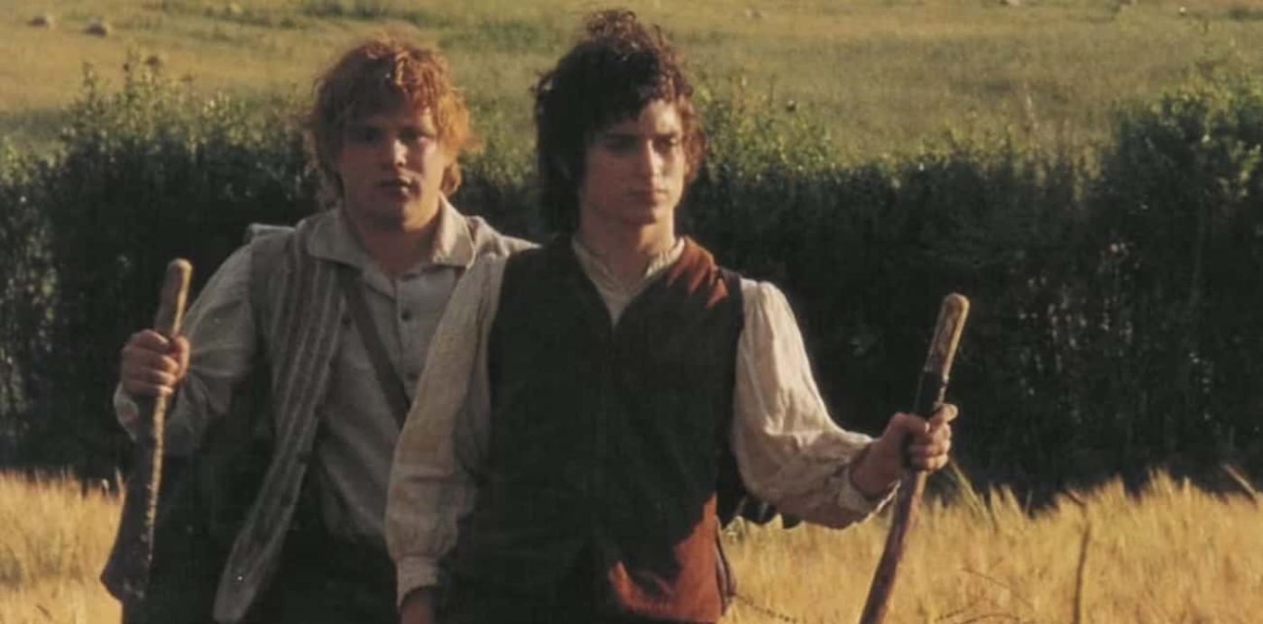 Frodo y Sam empezando su andaduda (El Señor de los Anillos)
