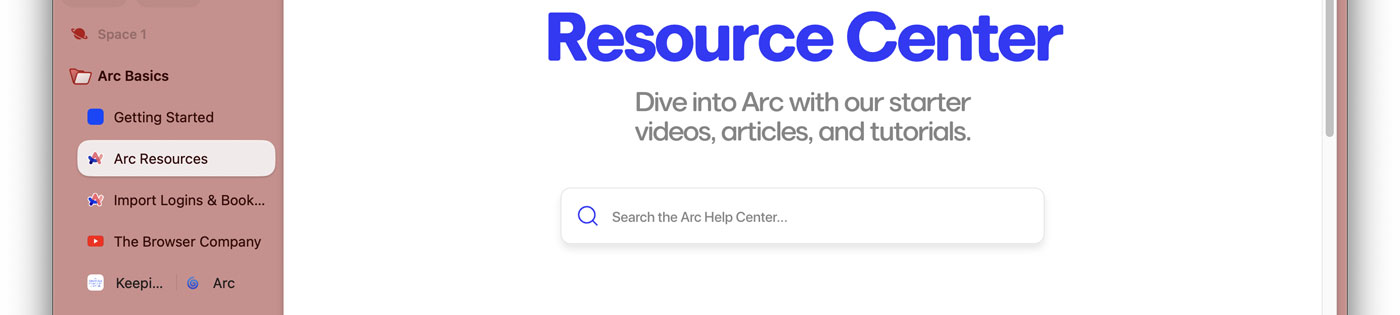 El navegador de Arc, con un diseño claro que siempre permite saber donde estás.